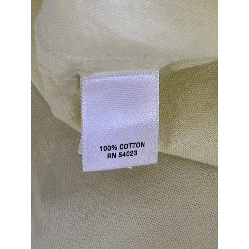 BANANA REPUBLIC MILLY COLLECTION Mens Short Sleeve Button Down Shirt In Pale Yel